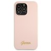 Guess GUHMP13XLSLMGLP iPhone 13 Pro Max 6,7 jasnoróżowy/light pink hardcase Silicone Script Gold Logo Magsafe